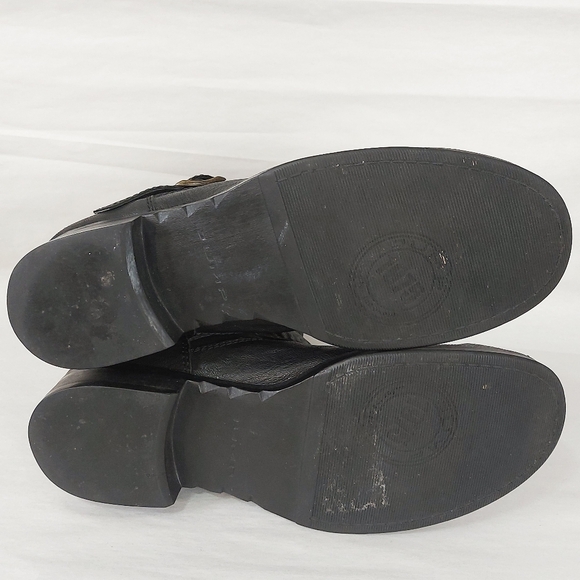 J75 By Jump Tim  Men Mid Calf Boots Size 9 Black Leather Buckle Moto Comfort - Picture 15 of 15